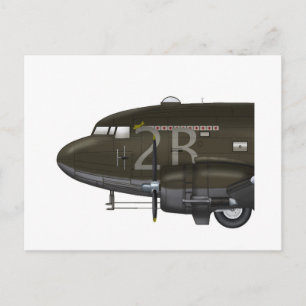 USAAF C-47 Skydriver nos art Vykort