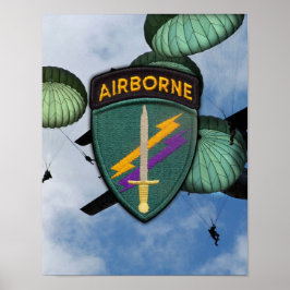 USACAPOC Speciell Ops Civil Affairs Patch Skriv ut Poster
