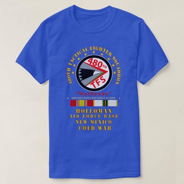 USAF 480:e taktiska stridsbåge Warhawks Holl T Shirt (Design framsida)