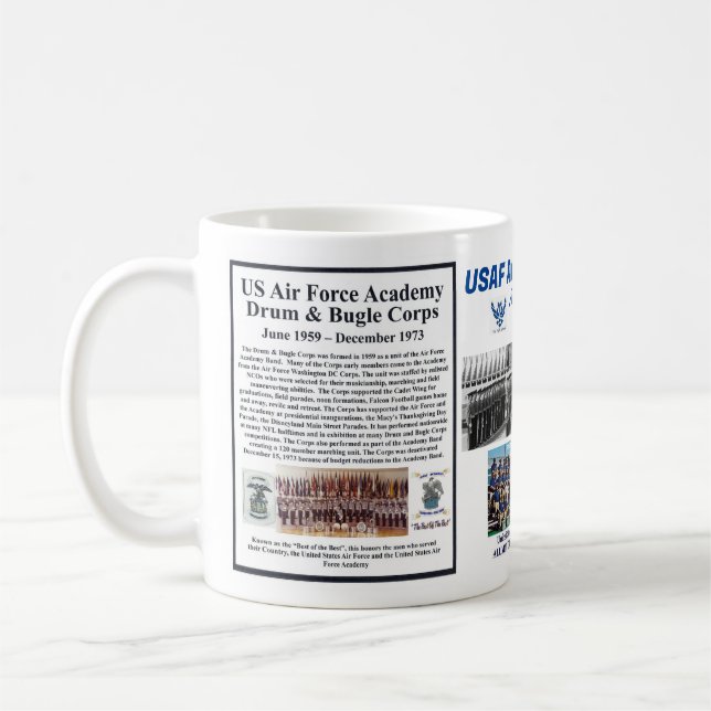 USAF Academy Drum & Bugle Corps Reunion 11oz Kopp (Vänster)