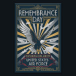 USAF Art Deco Remembrance Sunday Edition Fototryck<br><div class="desc">Celebrate honour, courage, and legacy with this USAF Art Deco Poster Remembrance Sunday Edition. Designed in the iconic 1930s Art Deco style, it captures the proud tradition of the United States Air Force through strong symmetry, vintage tones, and subtle remembrance motifs. A meaningful tribute to those who served, this design...</div>