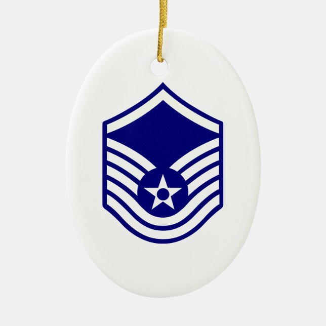 USAF E-7 MASTER SERGEANT JULGRANSPRYDNAD KERAMIK (Framsidan)