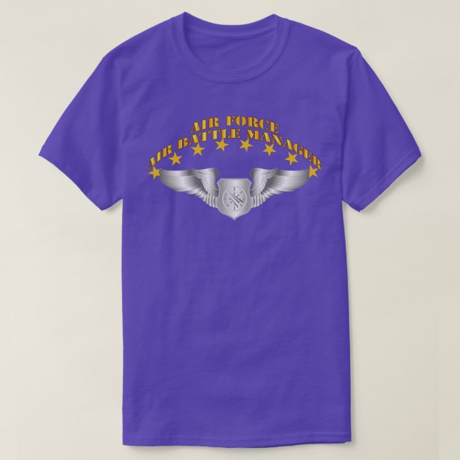USAF Luft Battle Manager Basic Vingar T Shirt (Design framsida)