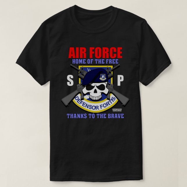 USAF Security Forces - Security Police Veteran T-S T Shirt (Design framsida)