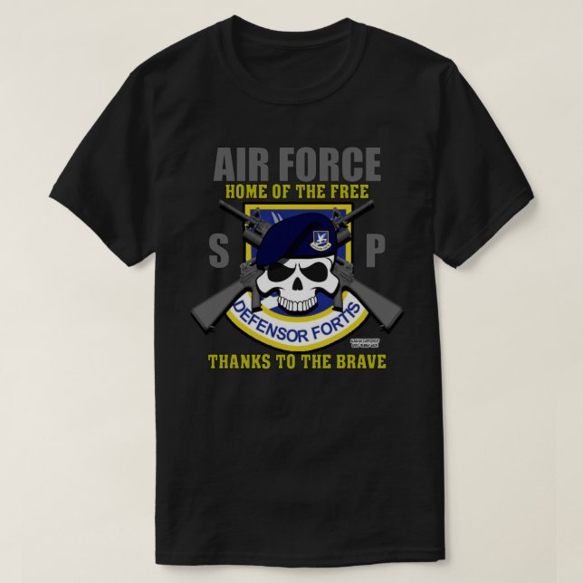 USAF Security Forces - Security Police Veteran T-S T Shirt (Design framsida)