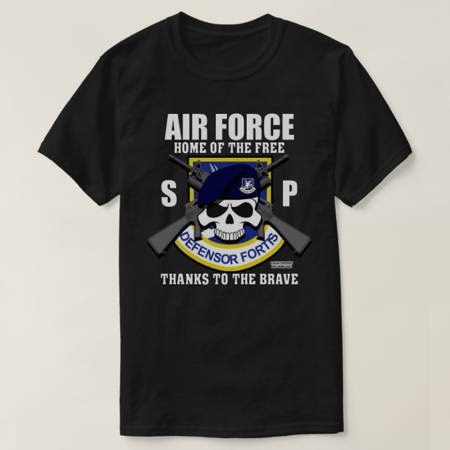 USAF Security Forces - Security Police Veteran T-S T Shirt (Design framsida)