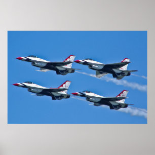 USAF Thunderbird Diamond Side Poster