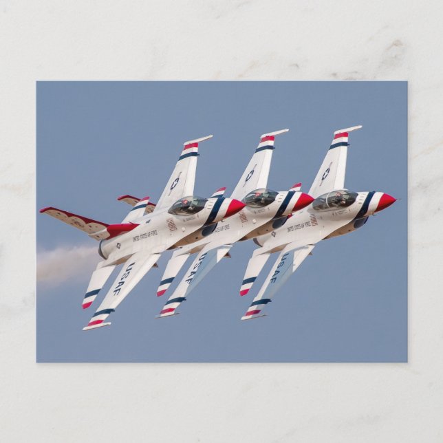 USAF Thunderbird F-16 vykort (Framsida)