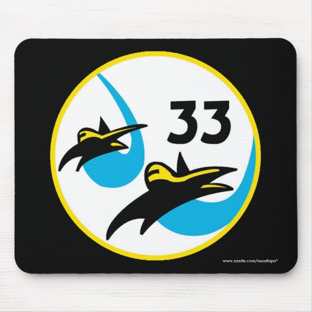 USAFA-cadeten Squadon 33" den Ratz" musen vadderar Musmatta (Framsidan)