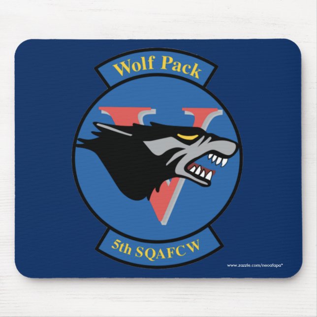 USAFA-Cadetskvadronen 5" musen för vargpacken" Musmatta (Framsidan)