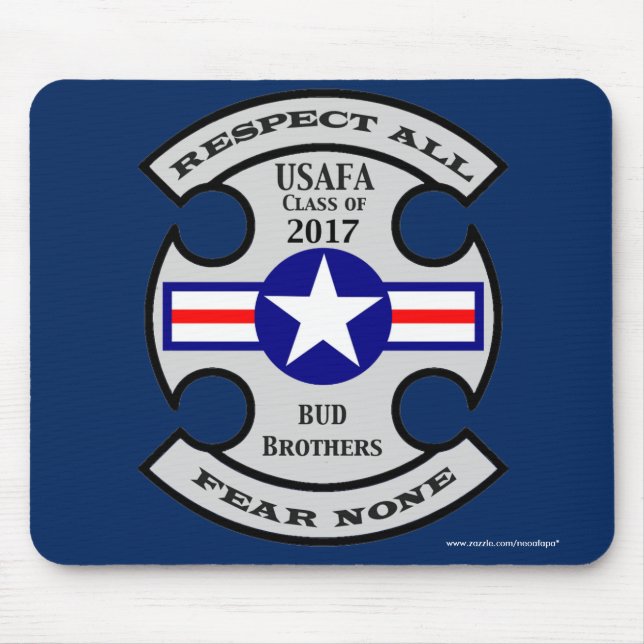 USAFA-klass för 2017"Bud Brothers" Mus Pad Musmatta (Framsidan)