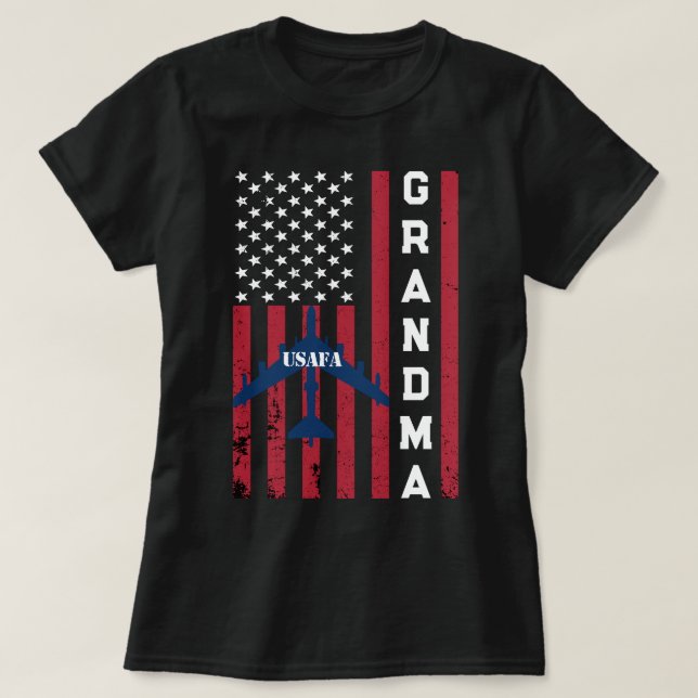 Usafa Merch Proud Luft Force Mamma Wife Mamma Gran T Shirt (Design framsida)