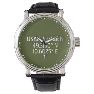 USAG Ansbach Latitude Longitud Armbandsur