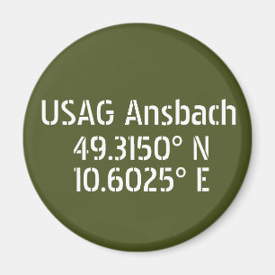 USAG Ansbach Latitude Longitud  Magnet