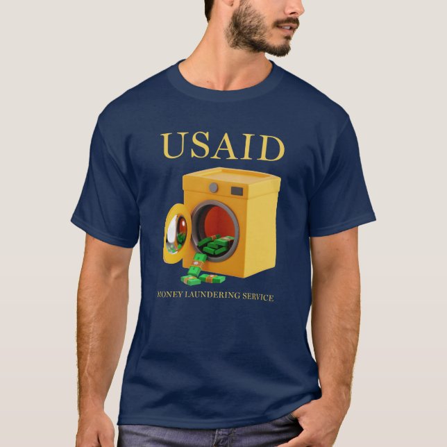 USAID Money Lacking MAGA Humor T Shirt (Framsida)
