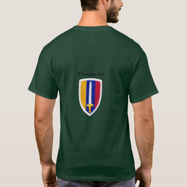 USARV MACV Vietnam Nam Krig Vets Patch Tee Shirt (Baksida)