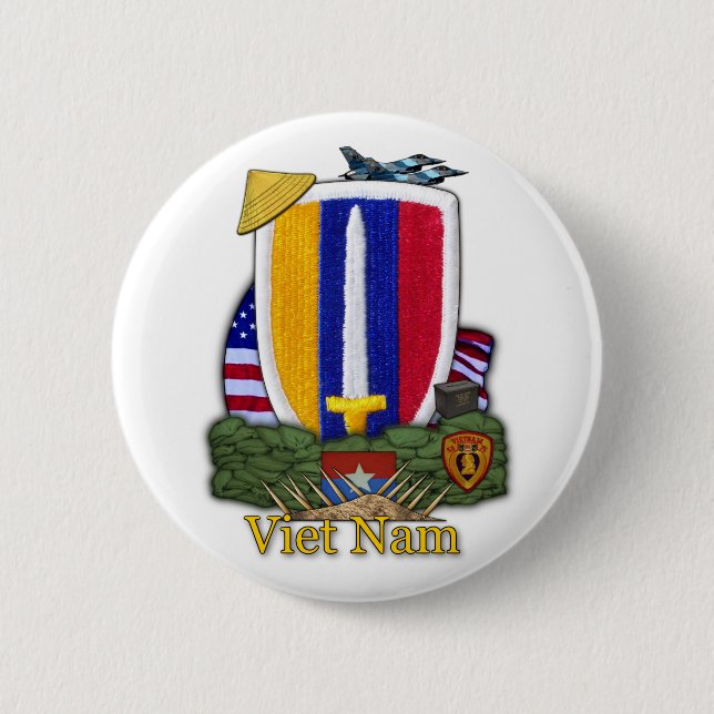 usarv veterans vietnam krig patch Button Knapp (Framsida)