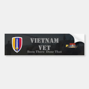 USARV Vietnam Nam Krig Patch Vets Bumper Sticker Bildekal