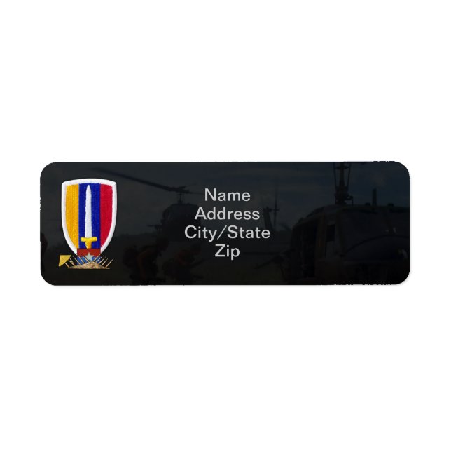 usarv vietnam nam krig plåster returadress etikett (Framsidan)