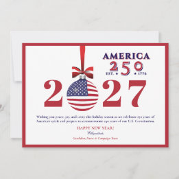 USAs konstitution "Vi, folket" Amerika 250 - 2027 Julkort