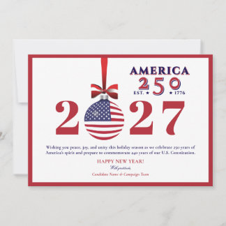 USAs konstitution "Vi, folket" Amerika 250 - 2027 Julkort