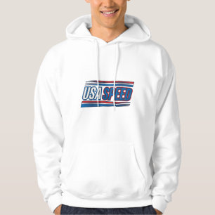 USAs snabbhetsracing Patriotisk Vintage Vector Des Hoodie