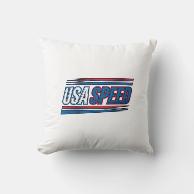 USAs snabbhetsracing Patriotisk Vintage Vector Des Kudde (Framsida)