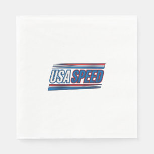 USAs snabbhetsracing Patriotisk Vintage Vector Des Pappersservett