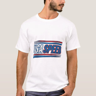USAs snabbhetsracing Patriotisk Vintage Vector Des T Shirt