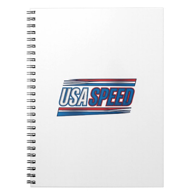 USAs snabbracing Patriotisk Vintage Vector Design_ Anteckningsbok (Framsidan)