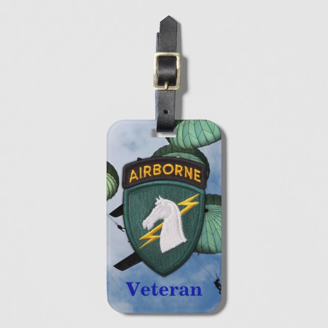 USASOC 1:a speciella OPS SOCOM-veteranveterinär -  Bagagebricka (Framsida vertikal)