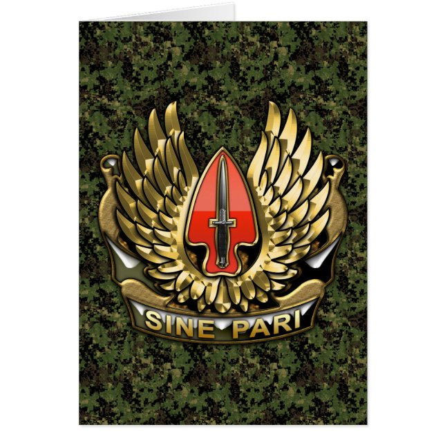 USASOC DUI HÄLSNINGSKORT (Framsidan)