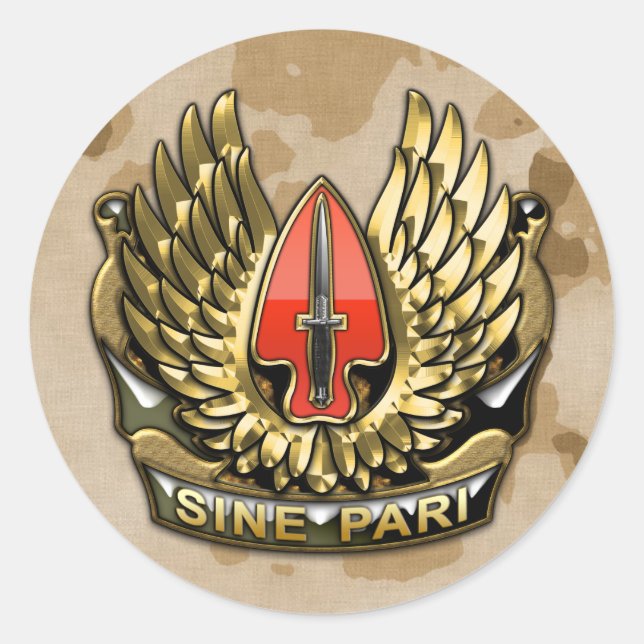 USASOC DUI RUNT KLISTERMÄRKE (Framsida)