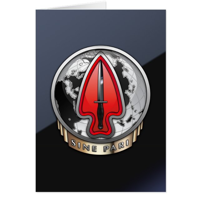 USASOC [Ny DUI] Hälsningskort (Framsidan)