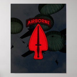 USASOC Speciell Ops USSOCOM-korrigeringsutskrift Poster