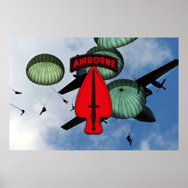 USASOC Speciell Ops Veterans Patch Poster (Framsidan)