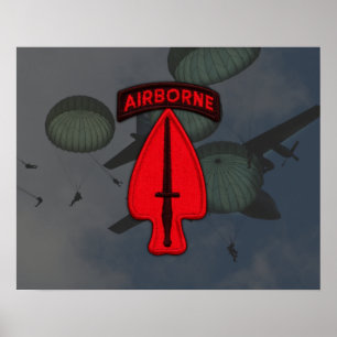 USASOC Speciell Ops Veterans Patch Poster