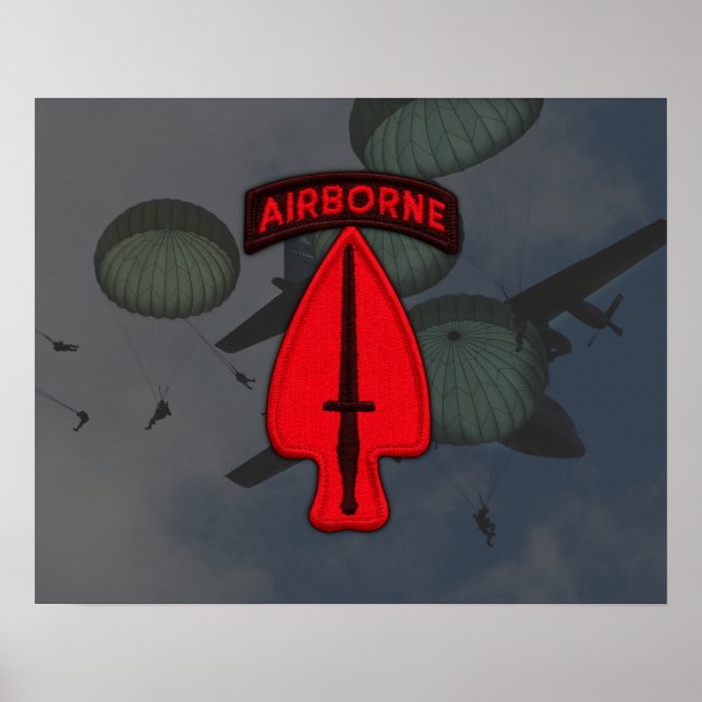 USASOC Speciell Ops Veterans Patch Poster (Framsidan)