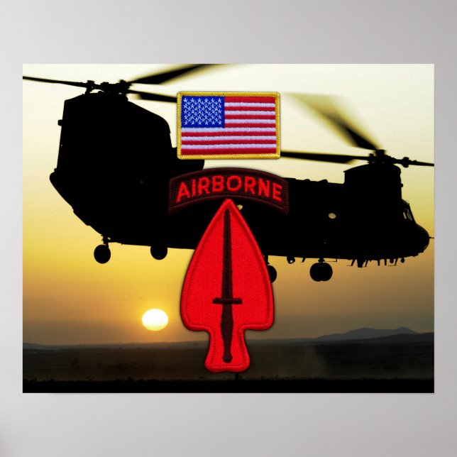 USASOC Speciell Ops Veterans Vets Patch Poster (Framsidan)