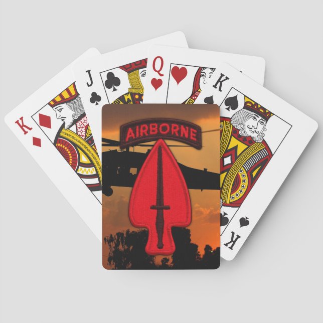 USASOC Speciella Ops Patch Veterans Casinokort (Baksidan)
