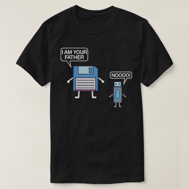 USB-diskett: Jag är din Far-dator Geek T Shirt (Design framsida)