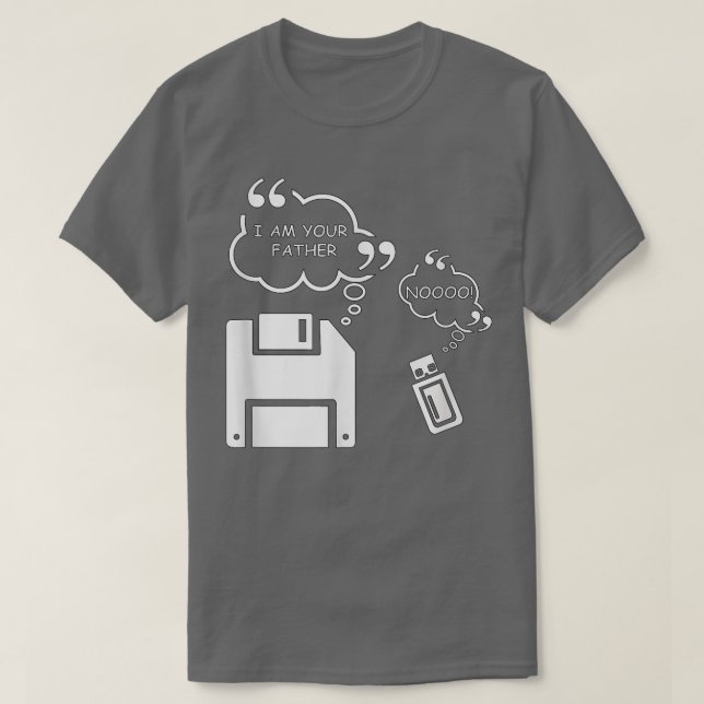 USB-diskett: Jag är din Far-datorteknologi T Shirt (Design framsida)