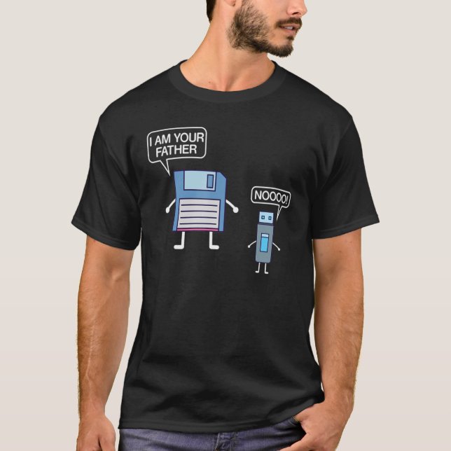USB-diskett: Jag är din Far Nerd Geek T Shirt (Framsida)
