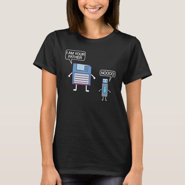 USB-diskett: Jag är din Far Nerd Geek T Shirt (Framsida)