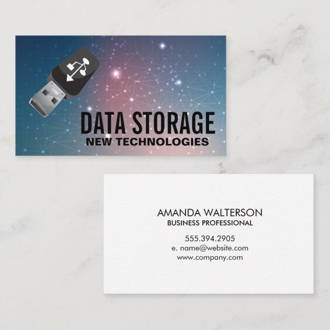 USB-enhet | Teknisk datalagring Visitkort (Fram/baksida)