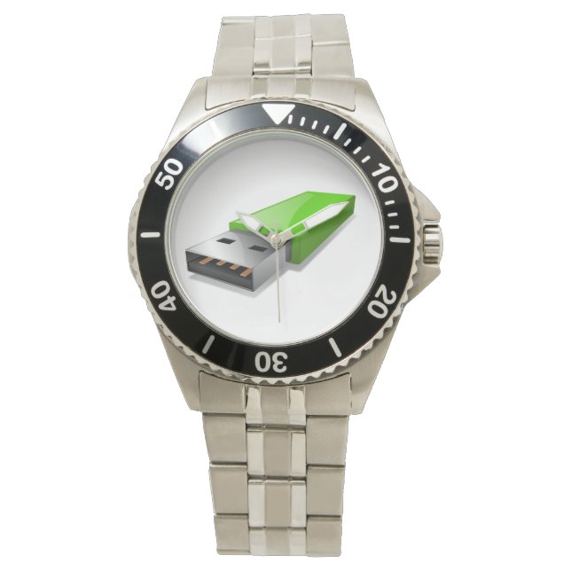 USb Flash Drive Watch Armbandsur (Framsida)