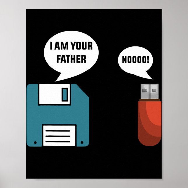 USB I är din FAR-snåla dator Geek Nerd Poster (Framsidan)