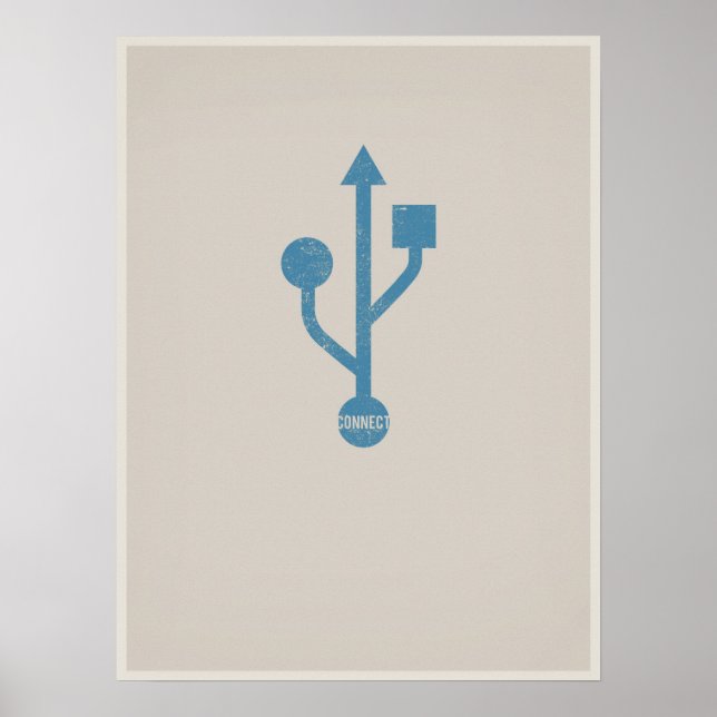 USB-minimalistisk poster (Framsidan)