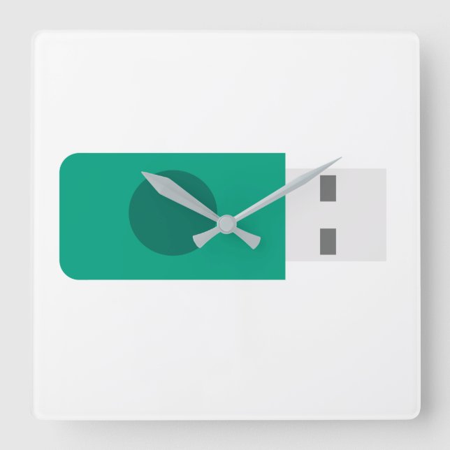 USB-minne Fyrkantig Klocka (Framsida)