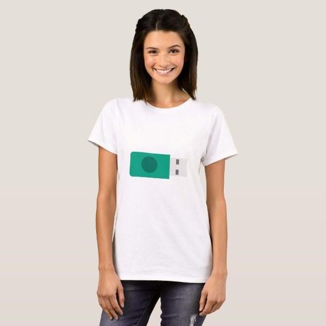 USB-minne Tee Shirt (Hel framsida)